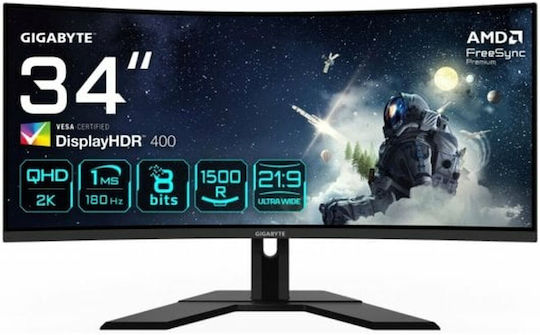 Gigabyte G34WQCP Ultrawide VA HDR Curved Monitor 34" QHD 3440x1440 180Hz view 4