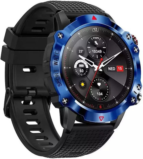 Nubi KR10 48mm Smartwatch with Heart Rate Monitor (Blue) view 5