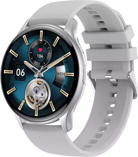 Nubi HK89 Smartwatch with Heart Rate Monitor (Silver) view 2