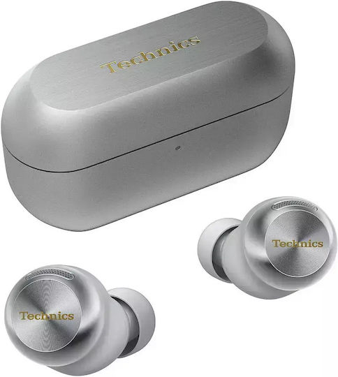 Technics EAH-AZ100 In-ear Bluetooth Handsfree Earphones with Sweat Resistance and Charging Case Silver view 1