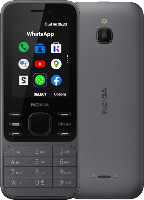 Nokia 6300 4G Dual SIM (4GB) Mobile with Buttons Charcoal view 5