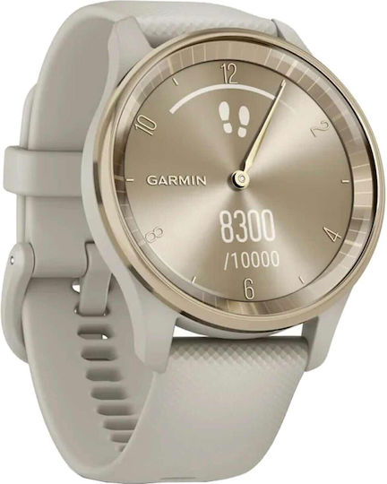 Garmin vívomove Trend Stainless Steel 40mm Waterproof Smartwatch with Heart Rate Monitor (Cream Gold) view 3
