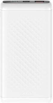 XO PB308 Power Bank 10000mAh 22.5W with USB-A Port and USB-C Port Quick Charge 3.0 White view 1