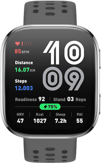 Amazfit Bip 6 46mm Waterproof Smartwatch with Heart Rate Monitor (Charcoal) view 3