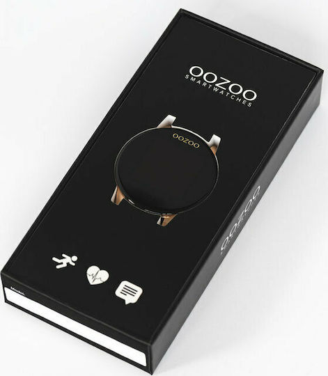Oozoo Q00120 Stainless Steel 43mm Smartwatch with Heart Rate Monitor (Gold / Black) view 7
