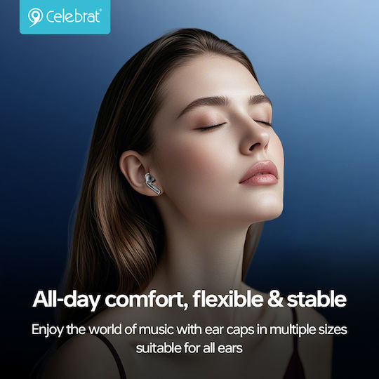 Celebrat W72 In-ear Bluetooth Handsfree Earphones with Charging Case Black view 4