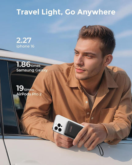 Veektomx VT103 Power Bank 10000mAh 22.5W with USB-A Port and USB-C Port Power Delivery / Quick Charge 3.0 Black vista 3