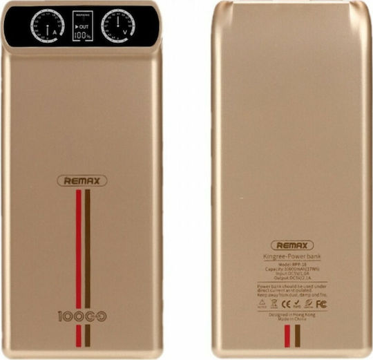 Remax Kincree RPP-18 Power Bank 10000mAh 60W with 2 USB-A Ports Gold view 2