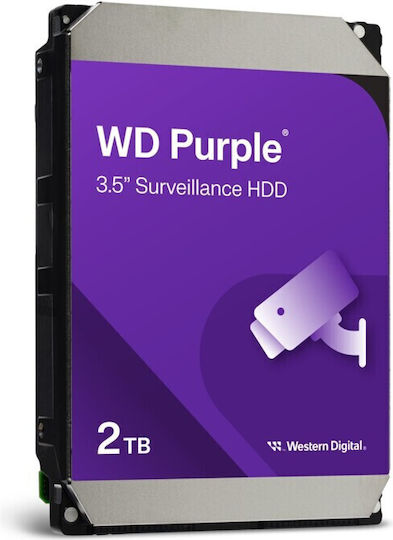 Western Digital Purple 2TB HDD Hard Drive 3.5" SATA III 5400rpm with 64MB Cache for Desktop WD23PURZ vue 6