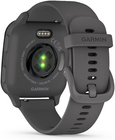 Garmin Venu Sq 2 Aluminium 40mm Waterproof Smartwatch with Heart Rate Monitor (Slate Aluminium Bezel with Shadow Grey Case and Silicone Band) view 7