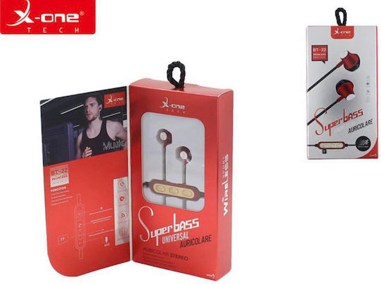 X-One BT-22 In-ear Bluetooth Handsfree Earphones with Sweat Resistance Red view 1