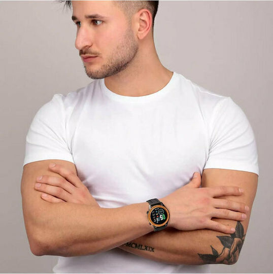 Sector S-02 46mm Smartwatch with Heart Rate Monitor (Black Silicone Strap) view 2