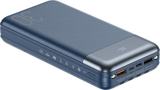 Remax RPP-199 Hunergy Series Power Bank 30000mAh 22.5W with USB-A Port Power Delivery Blue