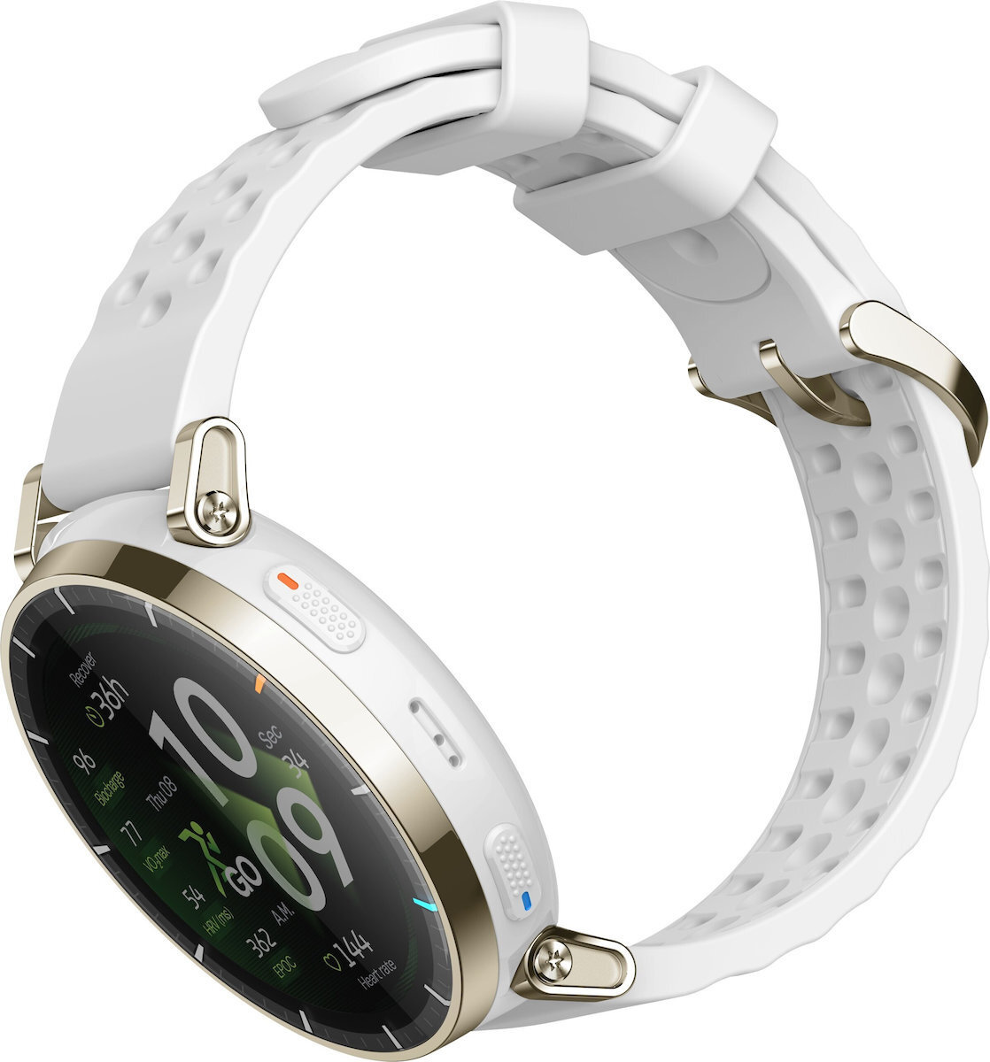 Amazfit Active 3 Premium Stainless Steel 45mm Waterproof Smartwatch with SIM and Heart Rate Monitor White view 5