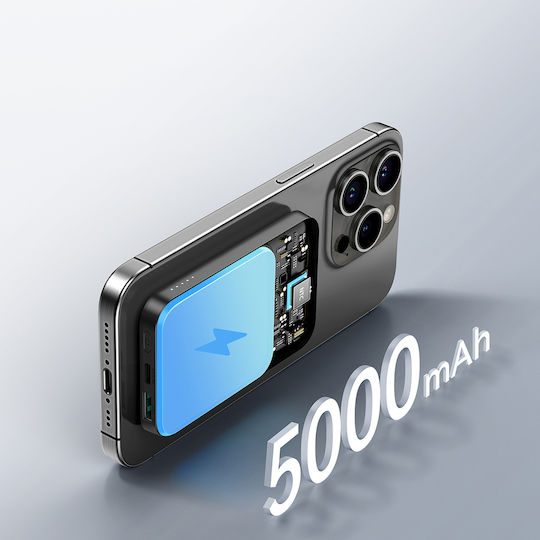 Joyroom JR-W020 Mini Power Bank 5000mAh 20W with USB-A Port and USB-C Port Power Delivery Black vue 4