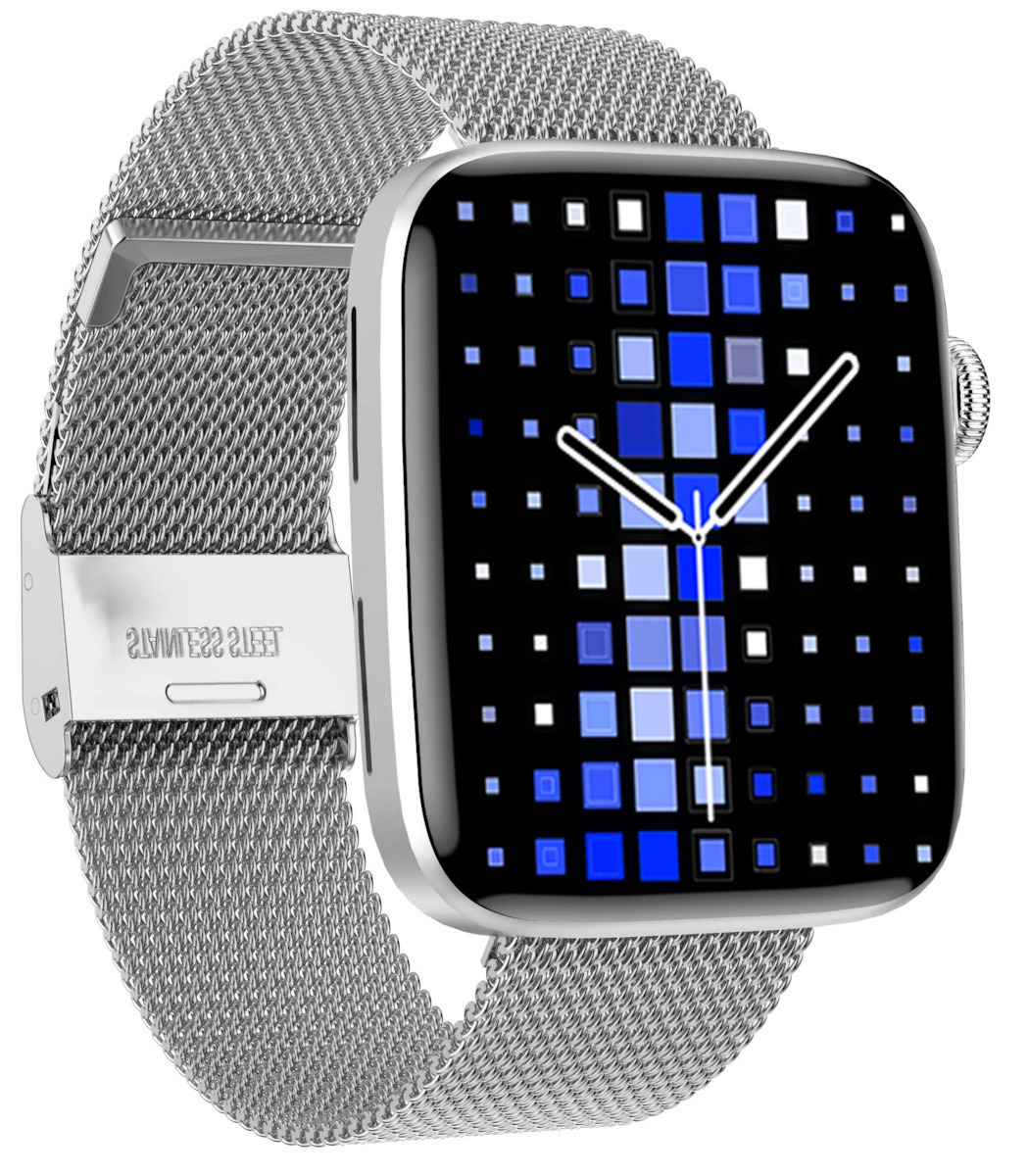 WearPro FiT Aluminium Smartwatch with Heart Rate Monitor (Silver)