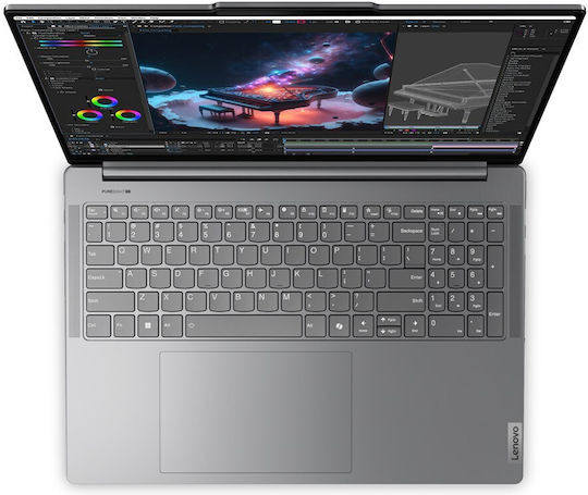 Lenovo Yoga Pro 9 16IMH9 16" UHD Touchscreen 165Hz (Ultra 7-155H/16GB/512GB SSD/GeForce RTX 4060/W11 Home) Luna Grey (US Keyboard) view 2