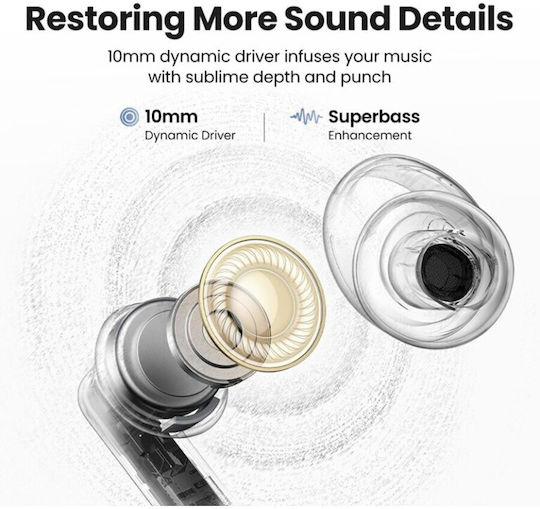 Ugreen HiTune T3 Pro In-ear Bluetooth Handsfree Earphones White vy 4