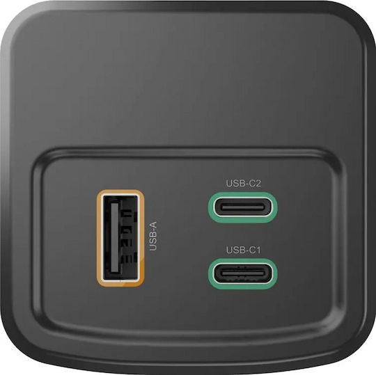 HAMA High Power 24000mAh 150W with USB-A Port and 2 USB-C Ports Quick Charge 3.0 Gray view 2