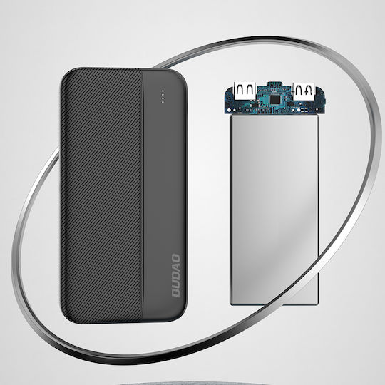 Dudao K4S Power Bank 10000mAh with 2 USB-A Ports White vue 3