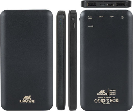 Rivacase Rivapower VA2110 10000mAh with 2 USB-A Ports Black view 4
