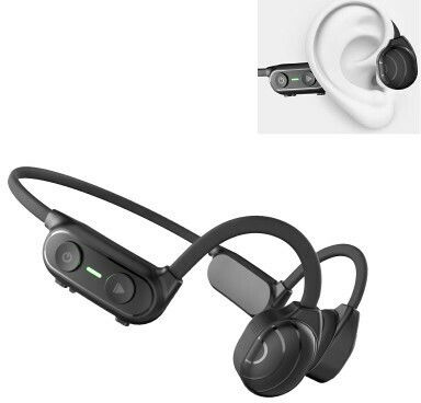 Techly ICC-SH-BONE-BLT Bone Conduction Bluetooth Handsfree Earphones Black view 2