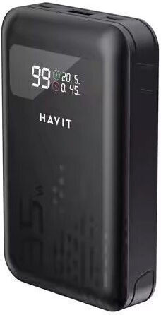 Havit Power Bank 10000mAh 45W with USB-A Port and USB-C Port Black