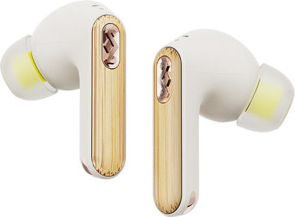 The House Of Marley Redemption ANC 2 Earbud Bluetooth Handsfree Earphones with Sweat Resistance and Charging Case Cream