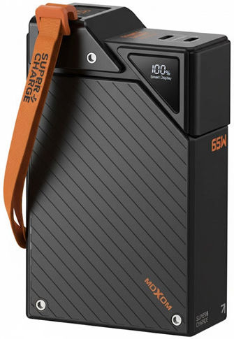 Moxom MX-PB185 Power Bank 20000mAh 65W with 2 USB-C Ports Power Delivery Black view 2
