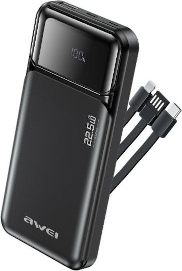 Awei PA-91 Power Bank 10000mAh 22.5W with USB-A Port Power Delivery Black