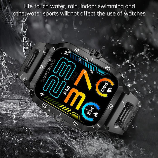 KT71 Smartwatch with Heart Rate Monitor (Black) view 8