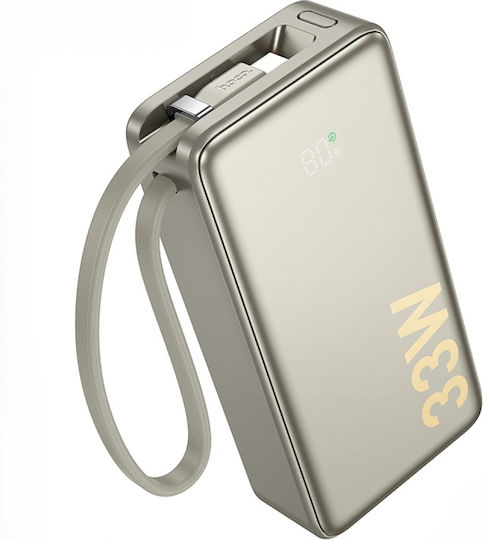 Hoco Q27A Power Bank 10000mAh 33W with USB-A Port Gold