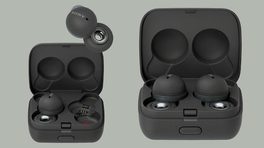 Sony LinkBuds Bluetooth Handsfree Earphones with Sweat Resistance and Charging Case Gray view 2
