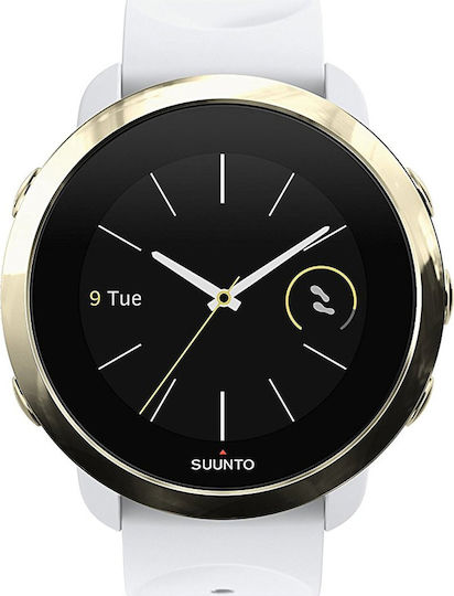 Suunto 3 Fitness Stainless Steel 43mm Waterproof Smartwatch with Heart Rate Monitor (White) view 4