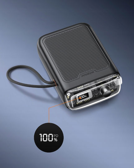 Innostyle MINI Power Bank 10000mAh 33W with 2 USB-C Ports Black view 4