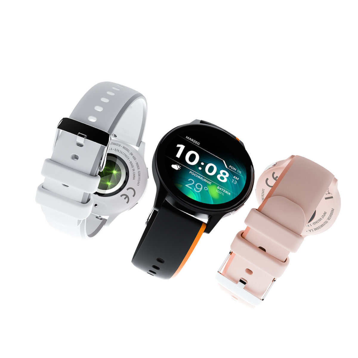Forever iGo Watch 4 JW-600 46mm with Pedometer Heart Rate Sleep Monitoring Features Vibration Speaker Microphone Waterproof Water Contact Large Case Size White view 7