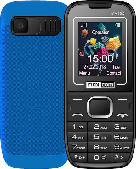 MaxCom MM135 Dual SIM Mobile with Buttons Blue