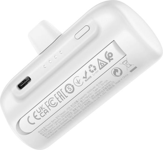 Hoco J106 Pocket Lightning Power Bank 5000mAh White view 3