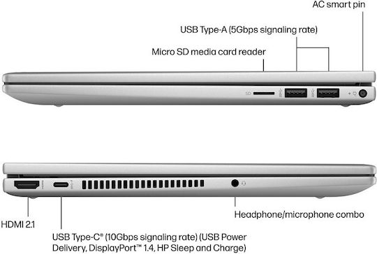 HP Envy 14-es1013dx 14" IPS FHD Touchscreen (Core 7-150U/16GB/512GB SSD/W11 Home) Natural Silver (US Keyboard) vista 4