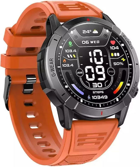 Nubi NX10 Smartwatch with Heart Rate Monitor (Orange) view 3