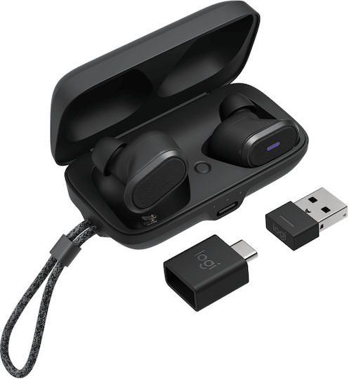 Logitech Earbuds Zone True Wireless Bluetooth Handsfree Earphones with Sweat Resistance and Charging Case Graphite view 1