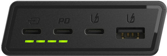 Green Cell Power Bank 20000mAh 18W with USB-A Port and 2 USB-C Ports Power Delivery / Quick Charge 2.0 / Quick Charge 3.0 Black vue 2