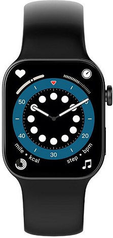TK700 44mm Smartwatch with Heart Rate Monitor (Black)