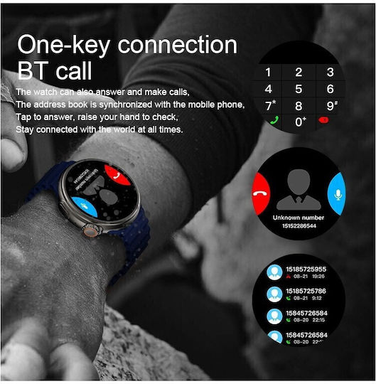 Z78 Ultra 49mm Smartwatch with Heart Rate Monitor (Blue) view 3