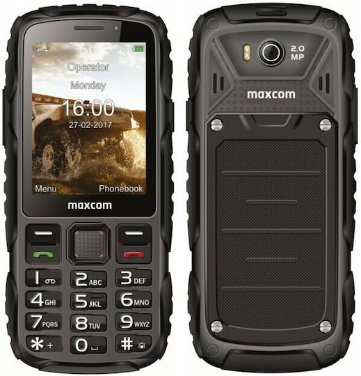 MaxCom Strong MM920: Single SIM Resistant Mobile with Buttons Black