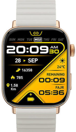 Colmi C8 Max Smartwatch with Heart Rate Monitor (Magnetic Bracelet Gold) vue 2