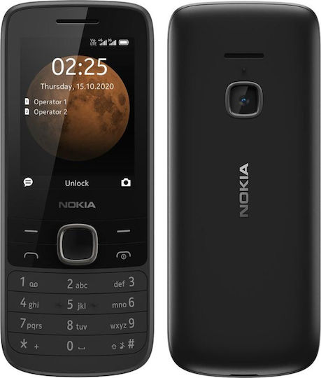 Nokia 225 4G Dual SIM (64MB/125MB) Mobile with Buttons (English Menu) Black view 1