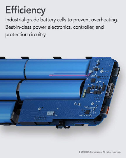 ZMI Qb826g Power Bank 25000mAh with USB-A Port and 2 USB-C Ports Power Delivery / Quick Charge 3.0 Gray view 8