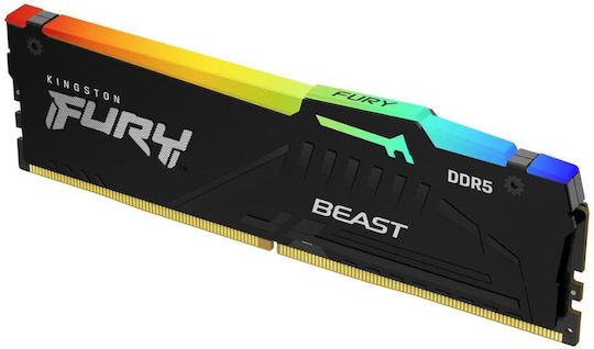 Kingston Fury Beast RGB DDR5 16GB DDR5 RAM with 6800 Speed for Desktop (KF568C34BBEA-16)