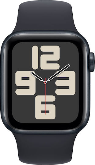 Apple Watch SE 2023 Cellular Aluminium 40mm Waterproof with Heart Rate Monitor (Midnight with Midnight Sport Band (M/L)) view 2